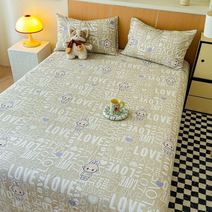 91家纺网 家纺一手货源 找家纺 金丝鸟家纺 2025新款全棉纯棉斜纹床单单品床单单件单床单-大床图 拉布兔兔