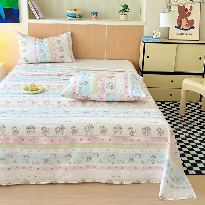 91家纺网 家纺一手货源 找家纺 金丝鸟家纺 2025新款全棉纯棉斜纹床单单品床单单件单床单-大床图 集美卧室