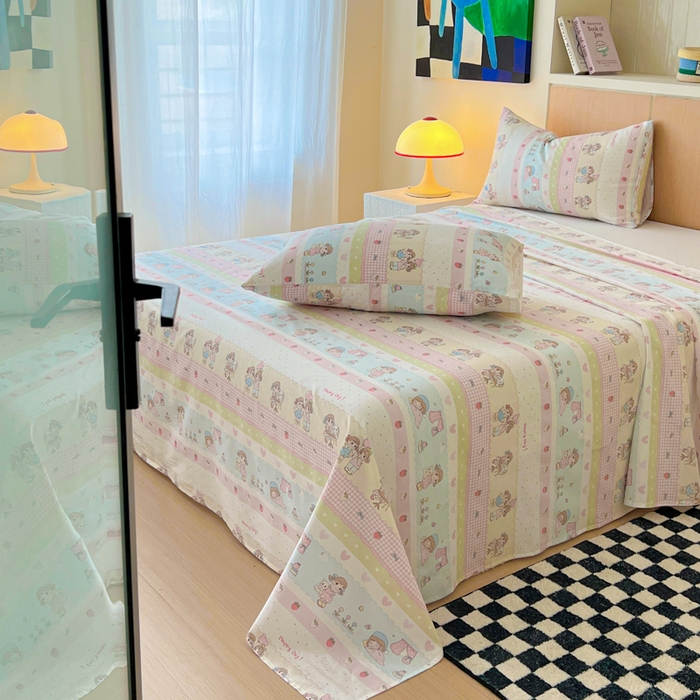 91家纺网 家纺一手货源 找家纺 金丝鸟家纺 2025新款全棉纯棉斜纹床单单品床单单件单床单-大床图 集美卧室