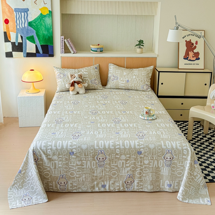 91家纺网 家纺一手货源 找家纺 （总）金丝鸟家纺 2025新款全棉纯棉斜纹床单单品床单单件单床单-大床图