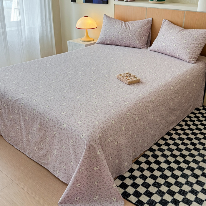 91家纺网 家纺一手货源 找家纺 金丝鸟家纺 2025新款全棉纯棉斜纹床单单品床单单件单床单-大床图 摩伊