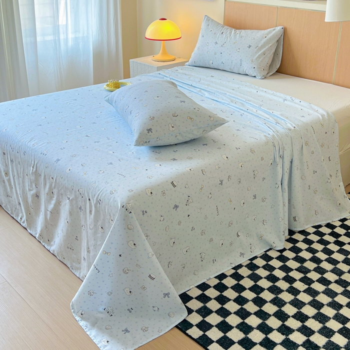 91家纺网 家纺一手货源 找家纺 金丝鸟家纺 2025新款全棉纯棉斜纹床单单品床单单件单床单-大床图 路灯影院