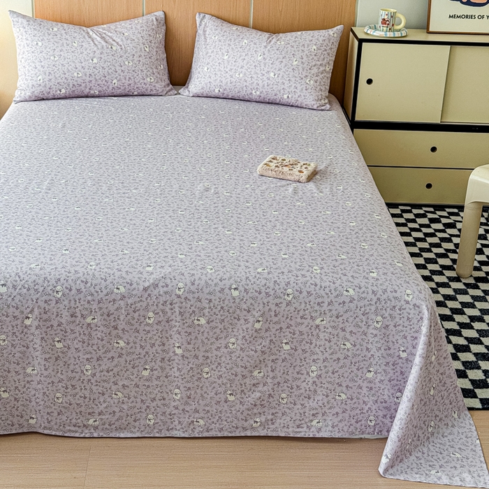 91家纺网 家纺一手货源 找家纺 金丝鸟家纺 2025新款全棉纯棉斜纹床单单品床单单件单床单-大床图 摩伊