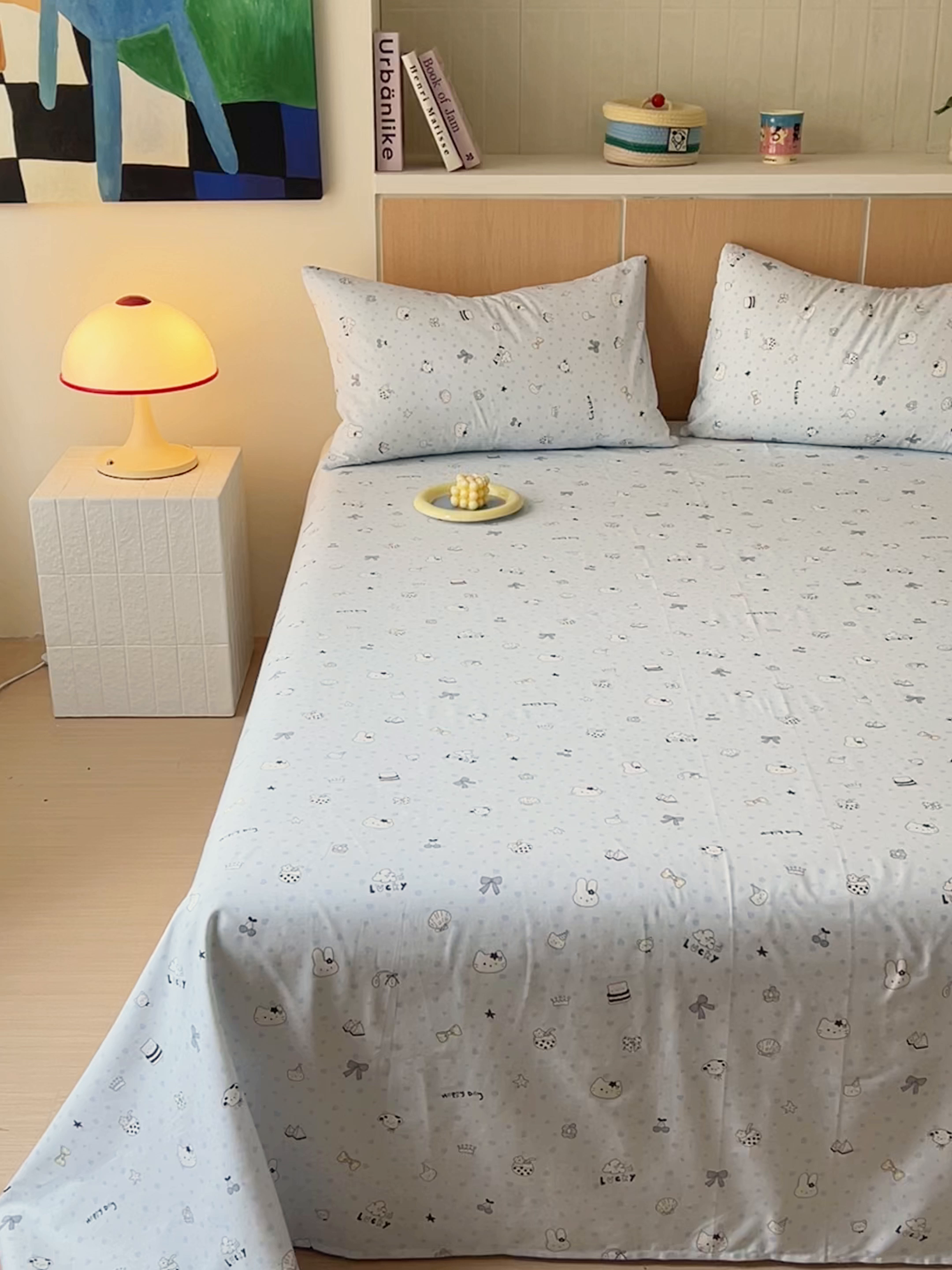 91家纺网 家纺一手货源 找家纺 金丝鸟家纺 2025新款全棉纯棉斜纹床单单品床单单件单床单-大床图 路灯影院