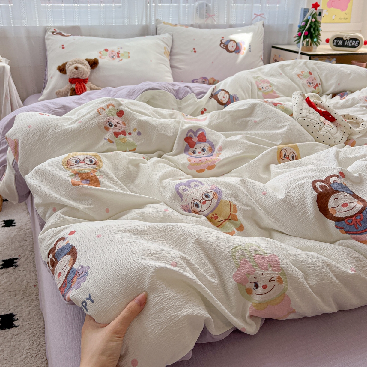 水木坊 2025新款A云感双层纱四件套-浪漫 浪漫-拉布大王