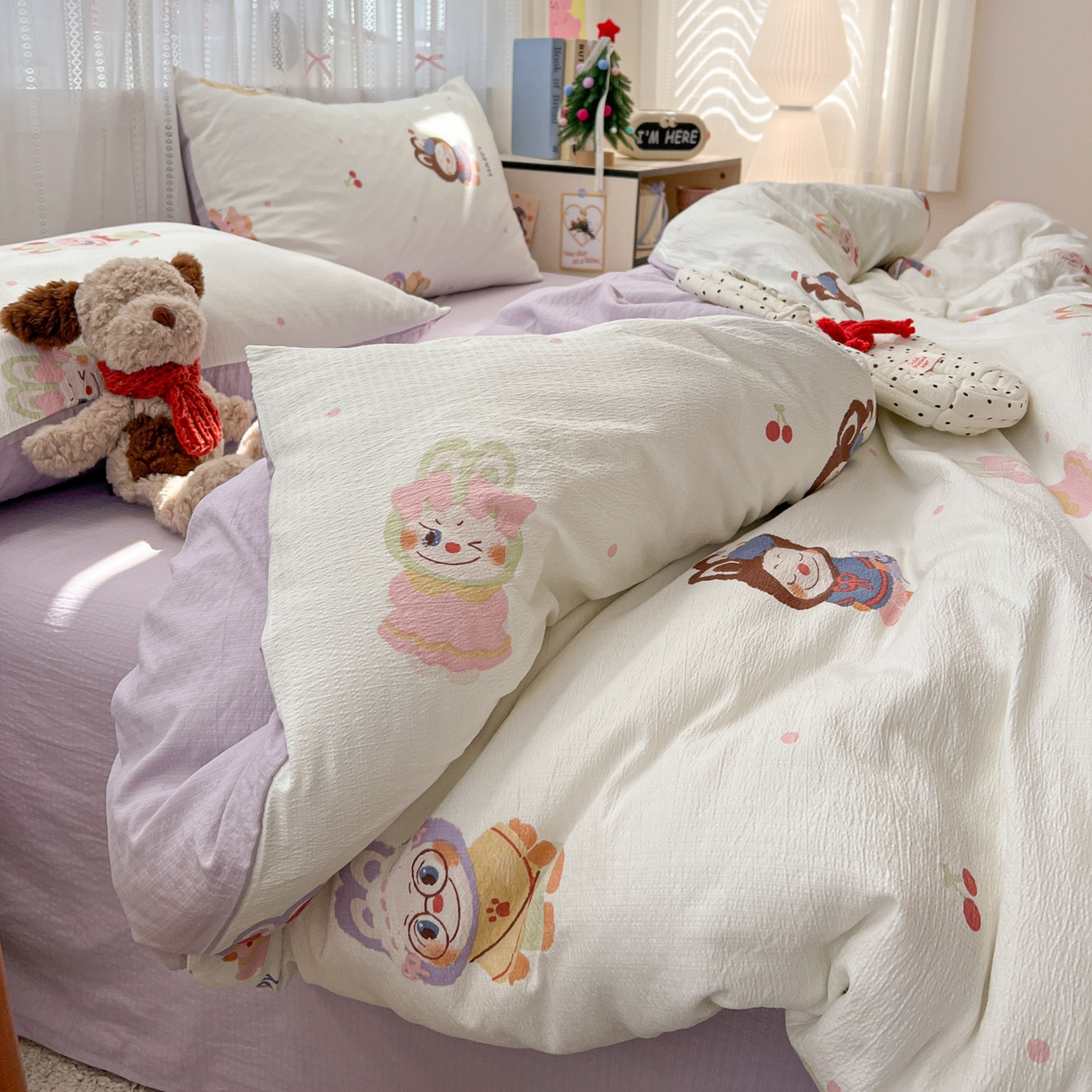 91家纺网 家纺一手货源 找家纺 水木坊 2025新款A云感双层纱四件套-浪漫 浪漫-拉布大王