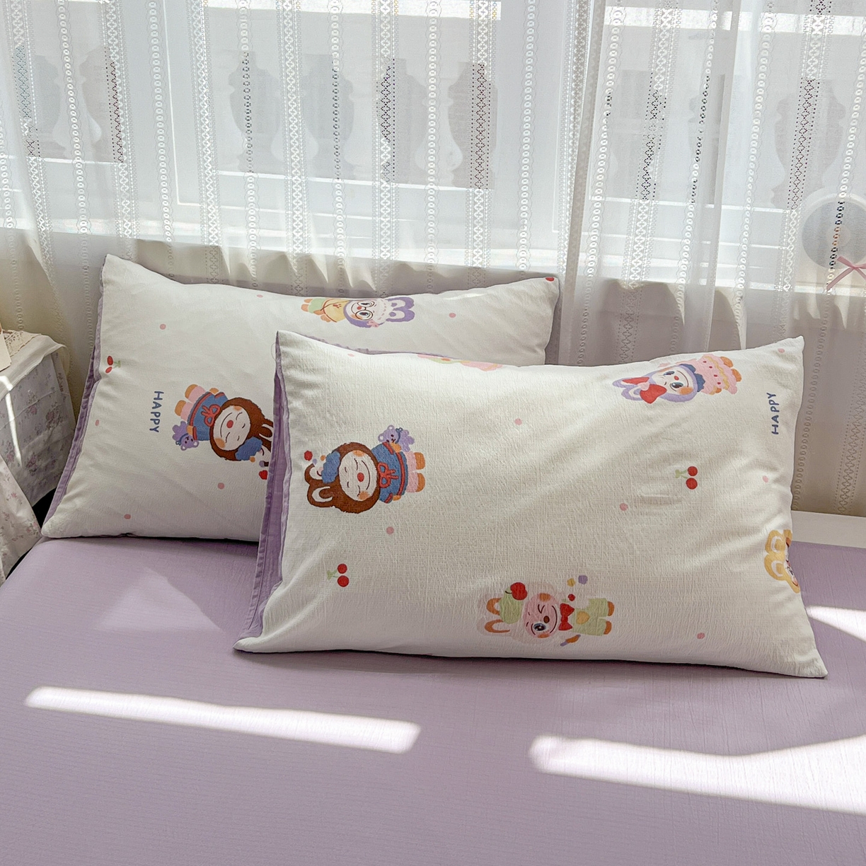 91家纺网 家纺一手货源 找家纺 水木坊 2025新款A云感双层纱四件套-浪漫 浪漫-拉布大王