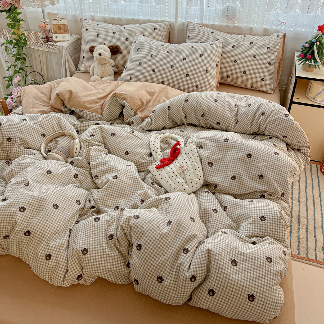 91家纺网 家纺一手货源 找家纺 水木坊 2025新款A云感双层纱四件套-浪漫 浪漫-罗格先生