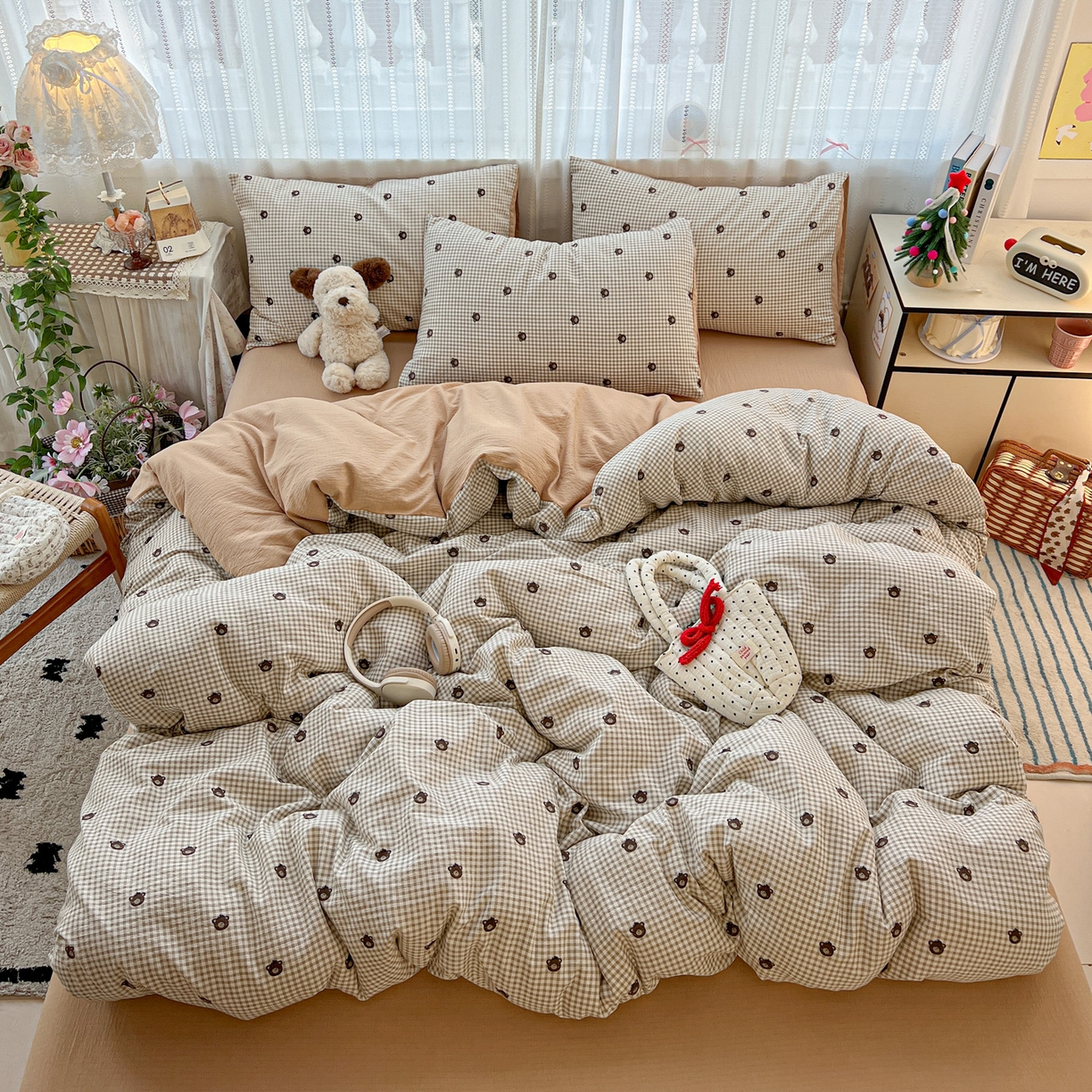 91家纺网 家纺一手货源 找家纺 水木坊 2025新款A云感双层纱四件套-浪漫 浪漫-罗格先生