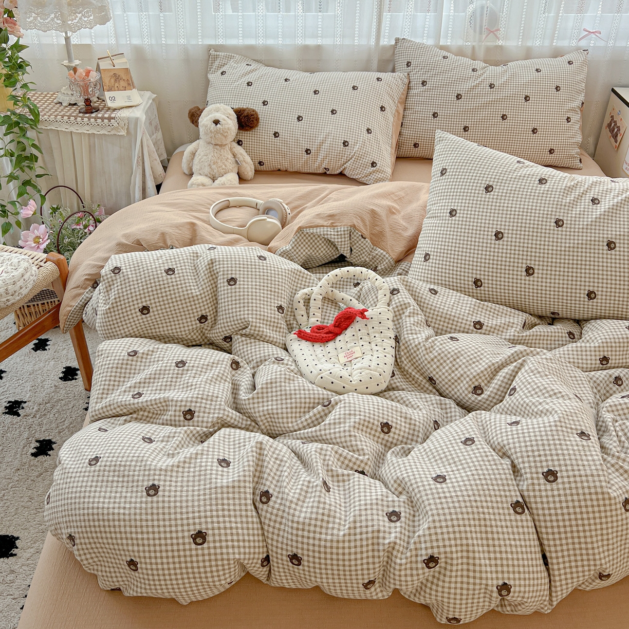 91家纺网 家纺一手货源 找家纺 水木坊 2025新款A云感双层纱四件套-浪漫 浪漫-罗格先生