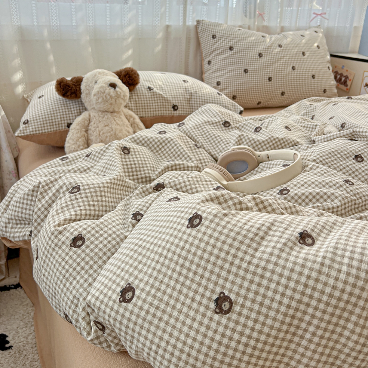 91家纺网 家纺一手货源 找家纺 水木坊 2025新款A云感双层纱四件套-浪漫 浪漫-罗格先生