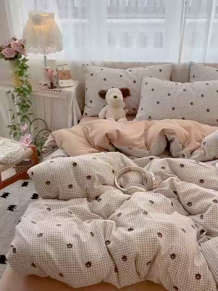 91家纺网 家纺一手货源 找家纺 水木坊 2025新款A云感双层纱四件套-浪漫 浪漫-罗格先生