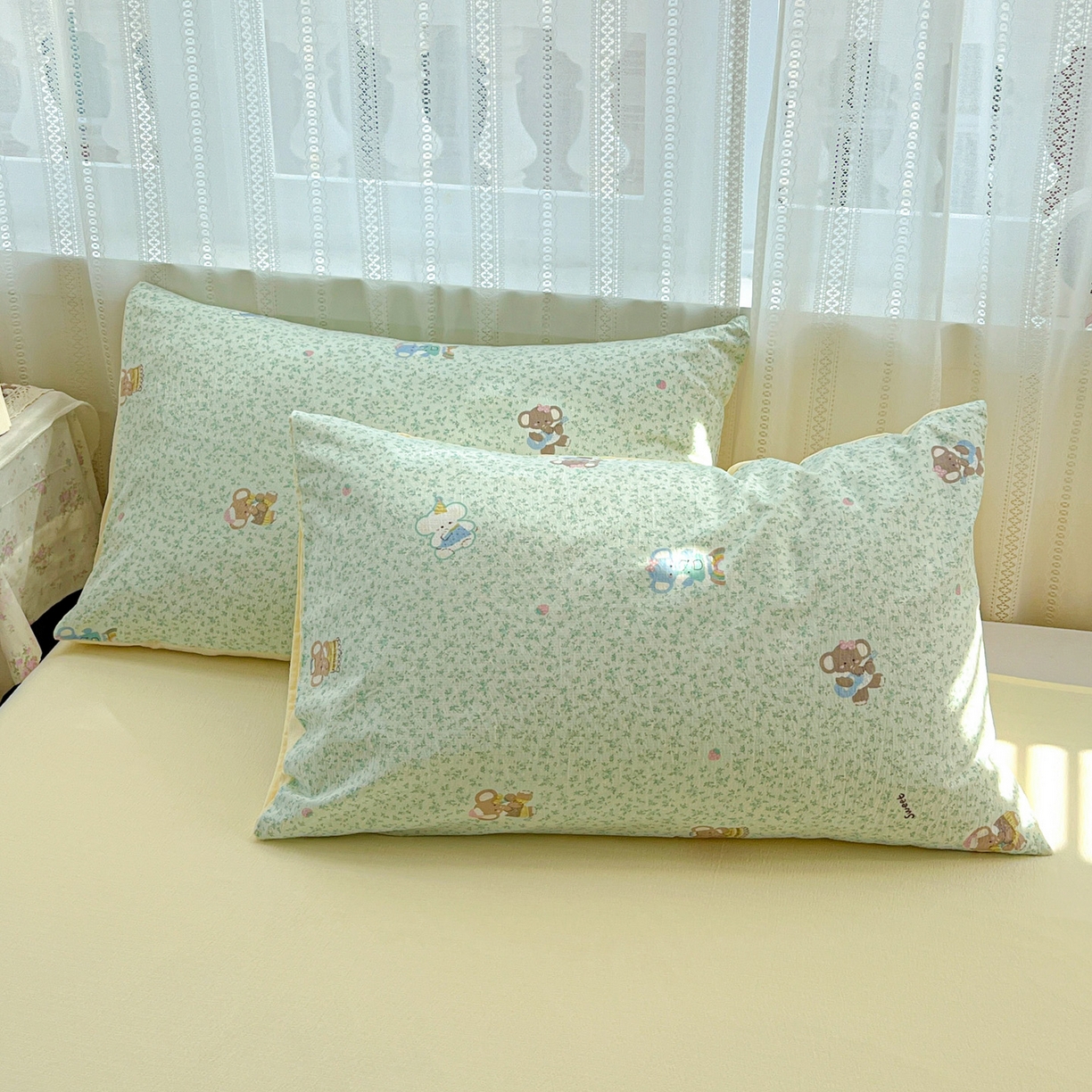 91家纺网 家纺一手货源 找家纺 水木坊 2025新款A云感双层纱四件套-浪漫 浪漫-少女象