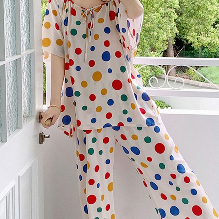 91家纺网 家纺一手货源 找家纺 （总）妍景家居生活馆 2025新款绵绸短袖长裤款