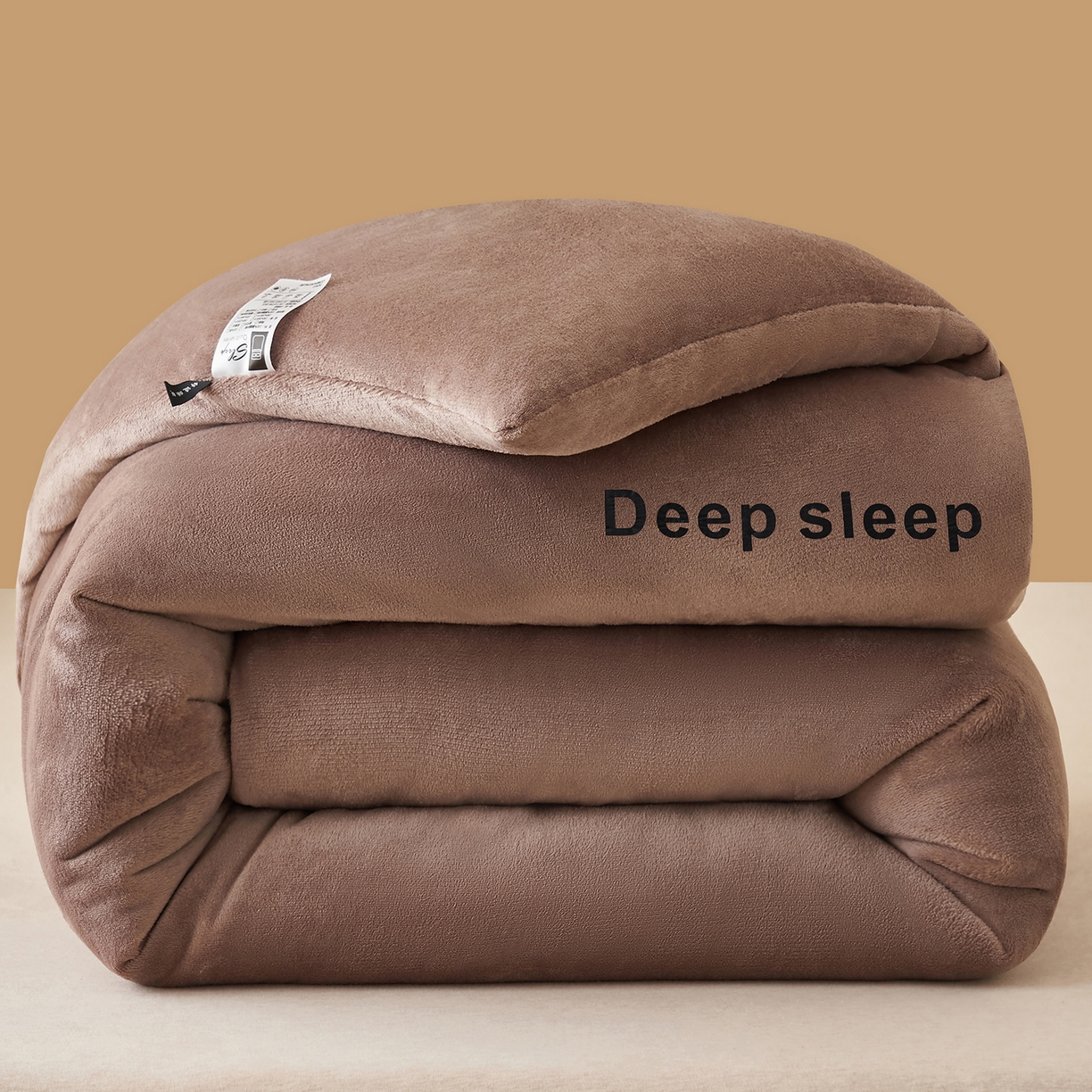 91家纺网 家纺一手货源 找家纺 闲鱼家纺 2025新款某朵同款深睡眠牛奶绒冬被被子被芯 卡其