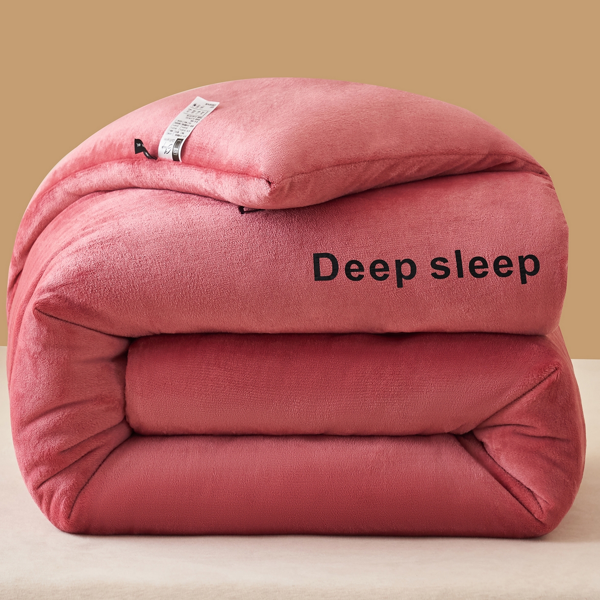 91家纺网 家纺一手货源 找家纺 闲鱼家纺 2025新款某朵同款深睡眠牛奶绒冬被被子被芯 豆沙