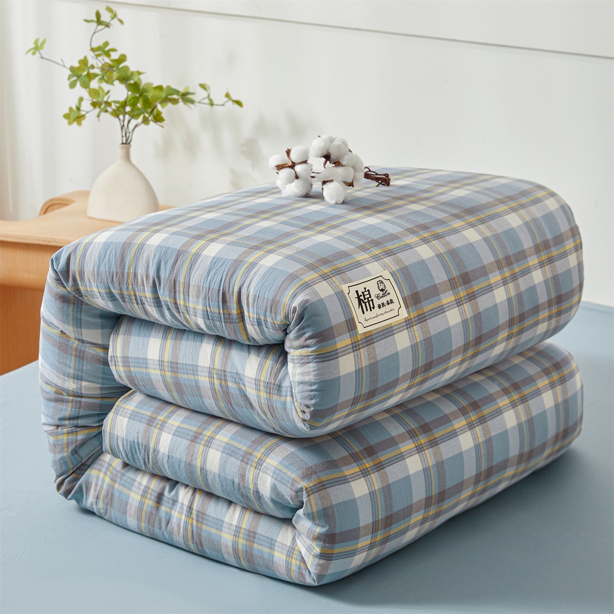 91家纺网 家纺一手货源 找家纺 （总）晓时候 2025新款A类水洗棉可拆洗新疆棉花被冬被春秋被夏被四季被子被芯