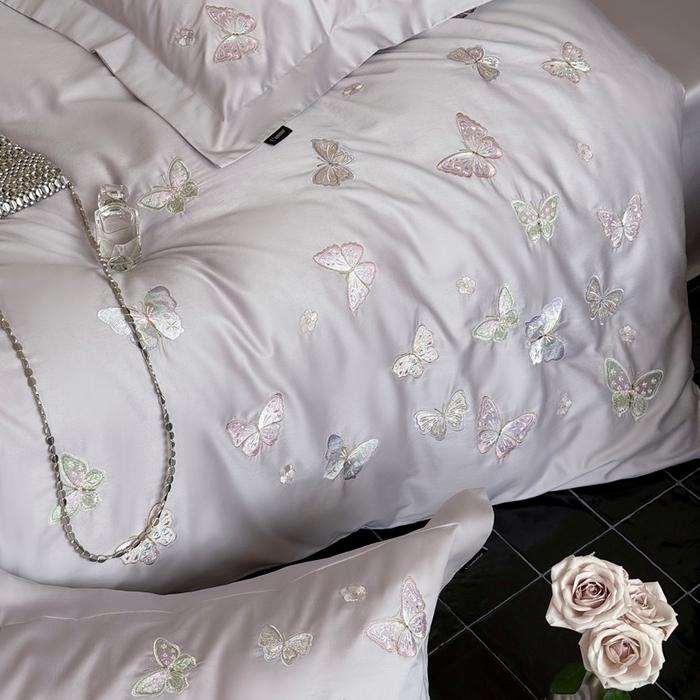 91家纺网 家纺一手货源 找家纺 鹿班家居2025年秋冬款100S长绒棉精密刺绣系列——温柔浅梦（标准会员-20元） 紫色