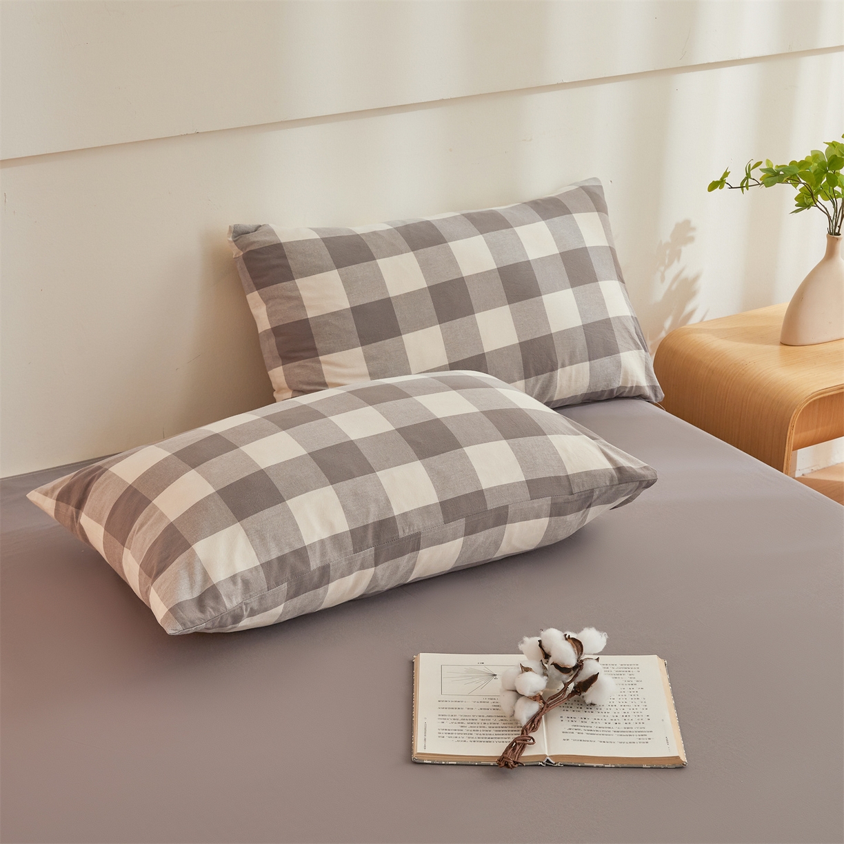 91家纺网 家纺一手货源 找家纺 晓时候 2025新款A类水洗棉可拆洗新疆棉花被冬被春秋被夏被四季被子被芯 灰中格