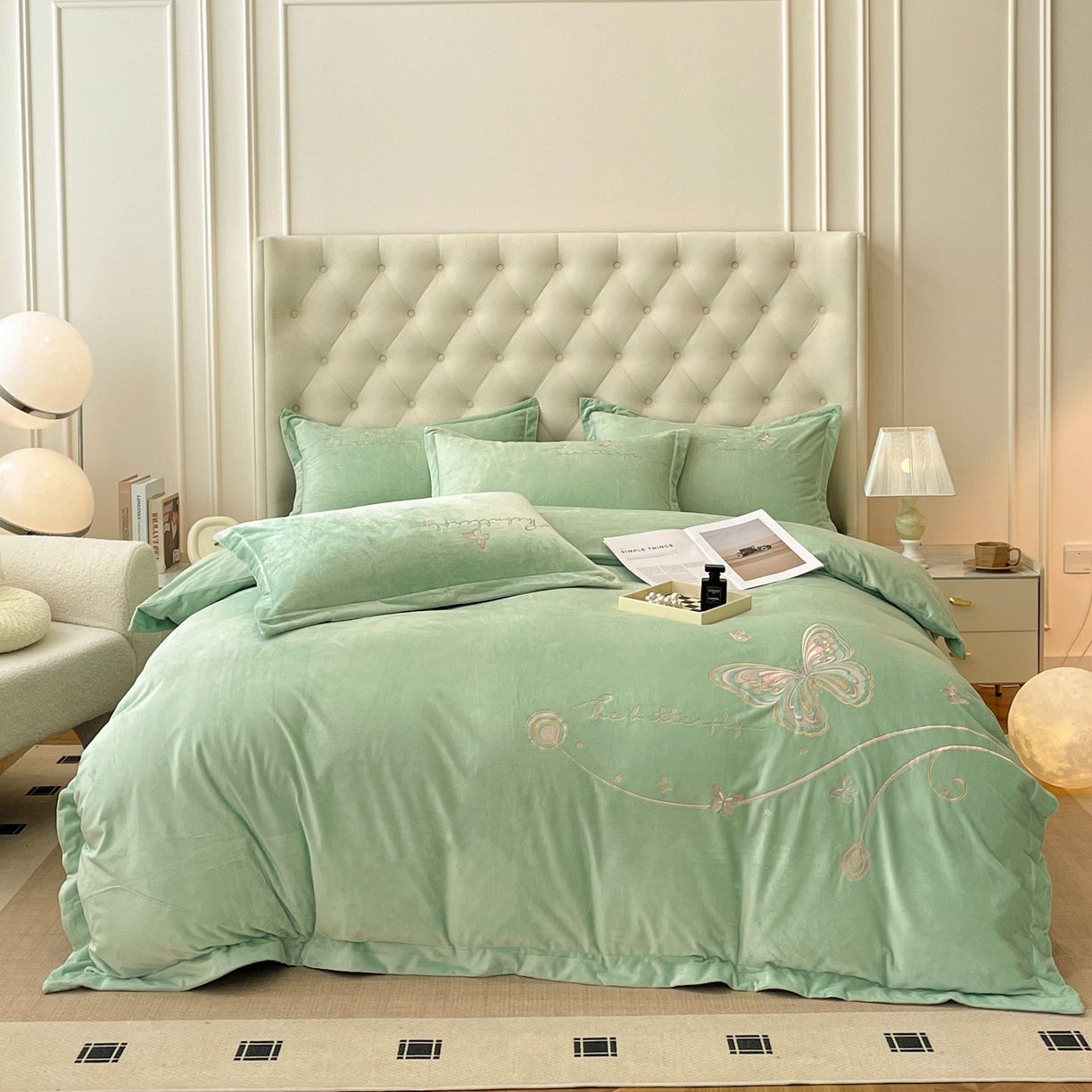 91家纺网 家纺一手货源 找家纺 （总）艺玲家纺 2025新款婴儿绒高端绣花四件套