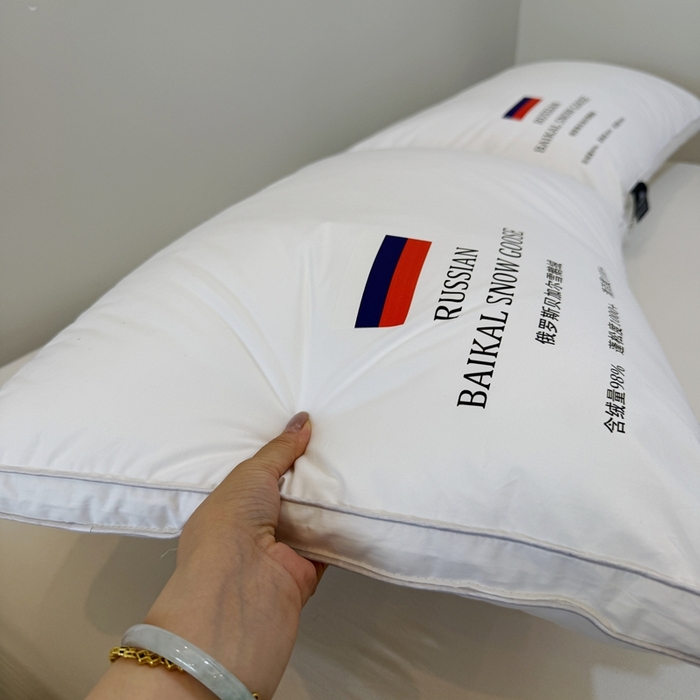 91家纺网 家纺一手货源 找家纺 （总）华盛羽绒被壳2025新款俄罗斯羽绒枕助眠酒店枕羽毛枕芯