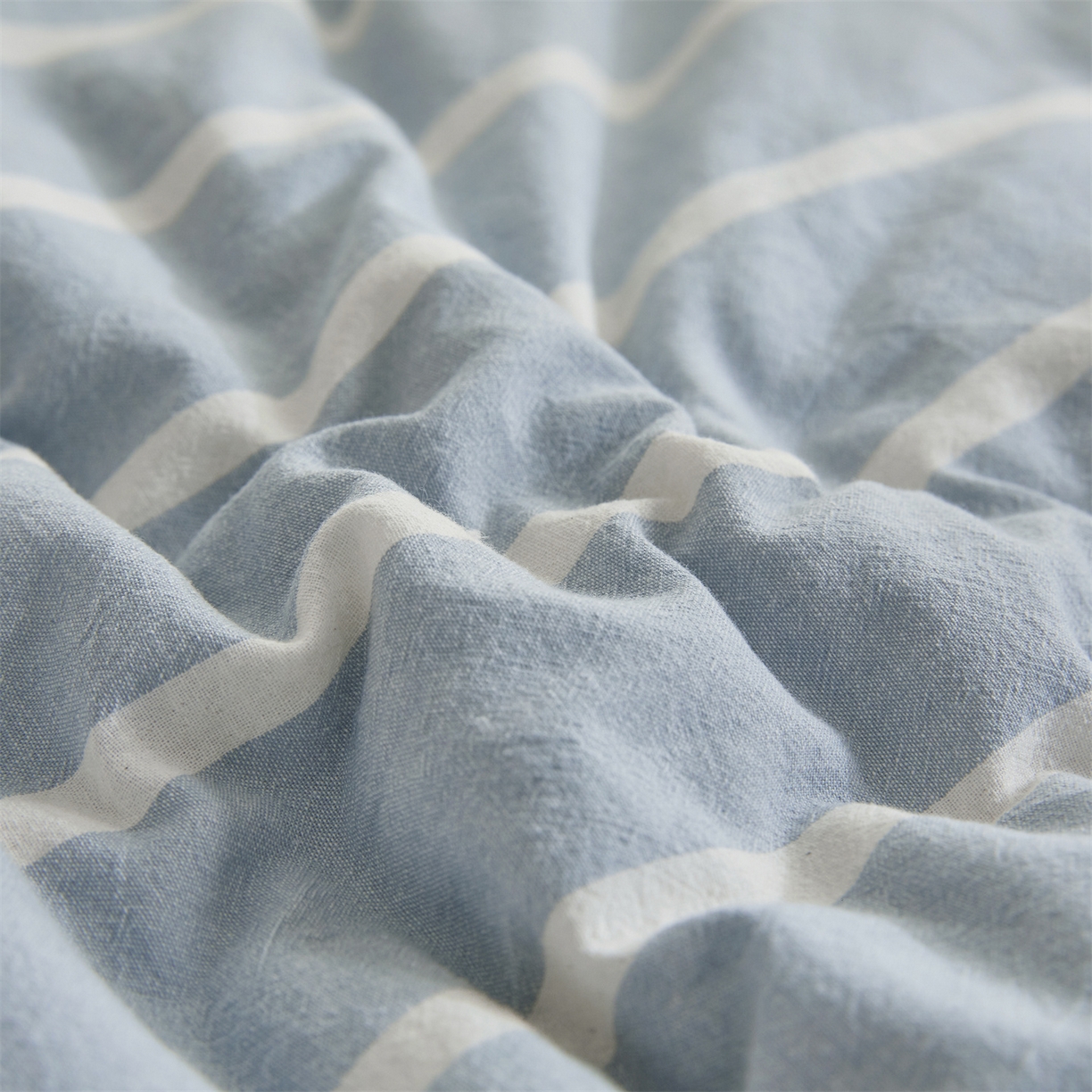 91家纺网 家纺一手货源 找家纺 晓时候 2025新款A类水洗棉可拆洗新疆棉花被冬被春秋被夏被四季被子被芯 蓝条纹