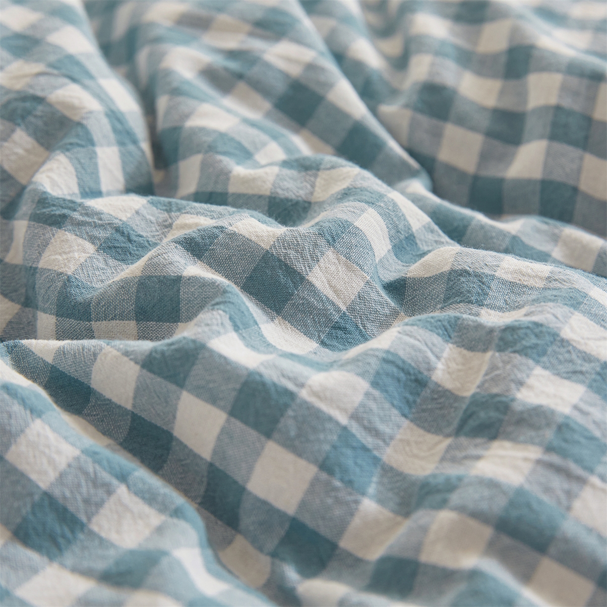 91家纺网 家纺一手货源 找家纺 晓时候 2025新款A类水洗棉可拆洗新疆棉花被冬被春秋被夏被四季被子被芯 蓝小格