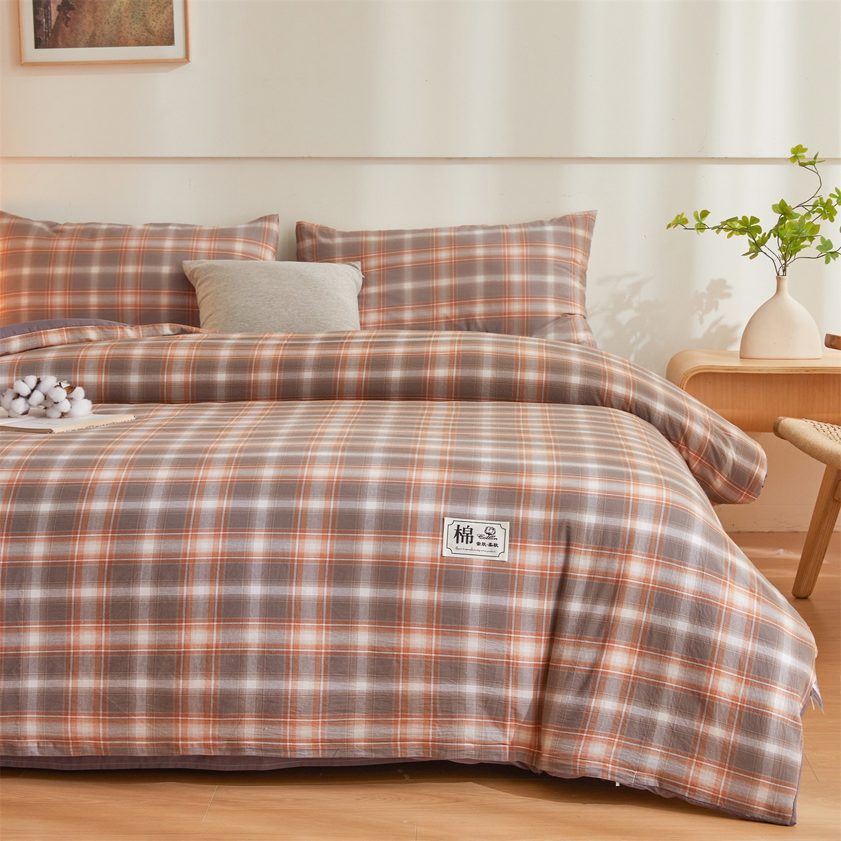 91家纺网 家纺一手货源 找家纺 晓时候 2025新款A类水洗棉可拆洗新疆棉花被冬被春秋被夏被四季被子被芯 洛卡灰