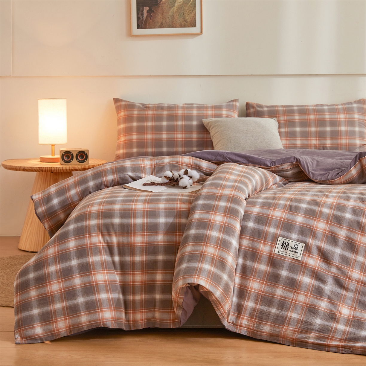 91家纺网 家纺一手货源 找家纺 晓时候 2025新款A类水洗棉可拆洗新疆棉花被冬被春秋被夏被四季被子被芯 洛卡灰