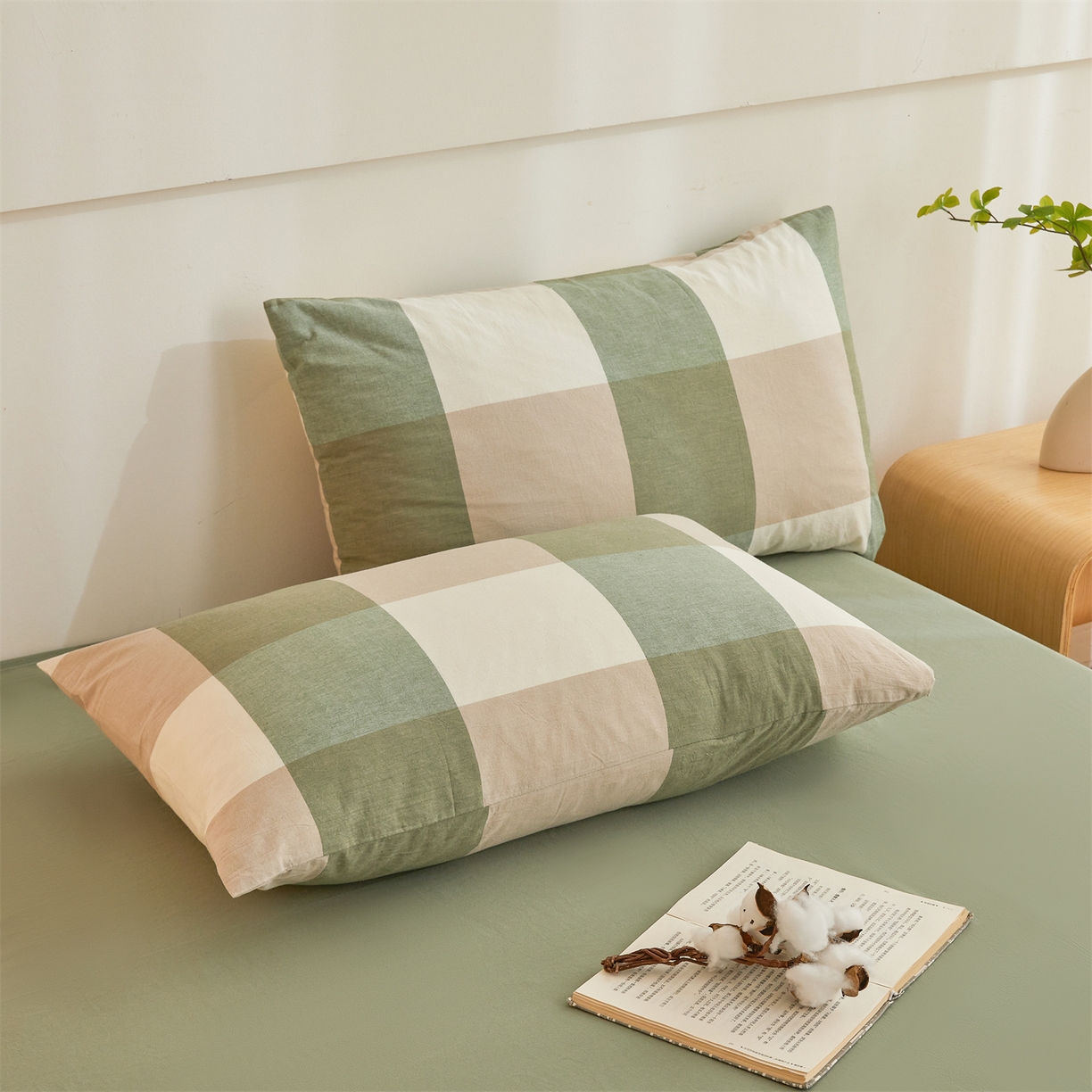 91家纺网 家纺一手货源 找家纺 晓时候 2025新款A类水洗棉可拆洗新疆棉花被冬被春秋被夏被四季被子被芯 绿大格