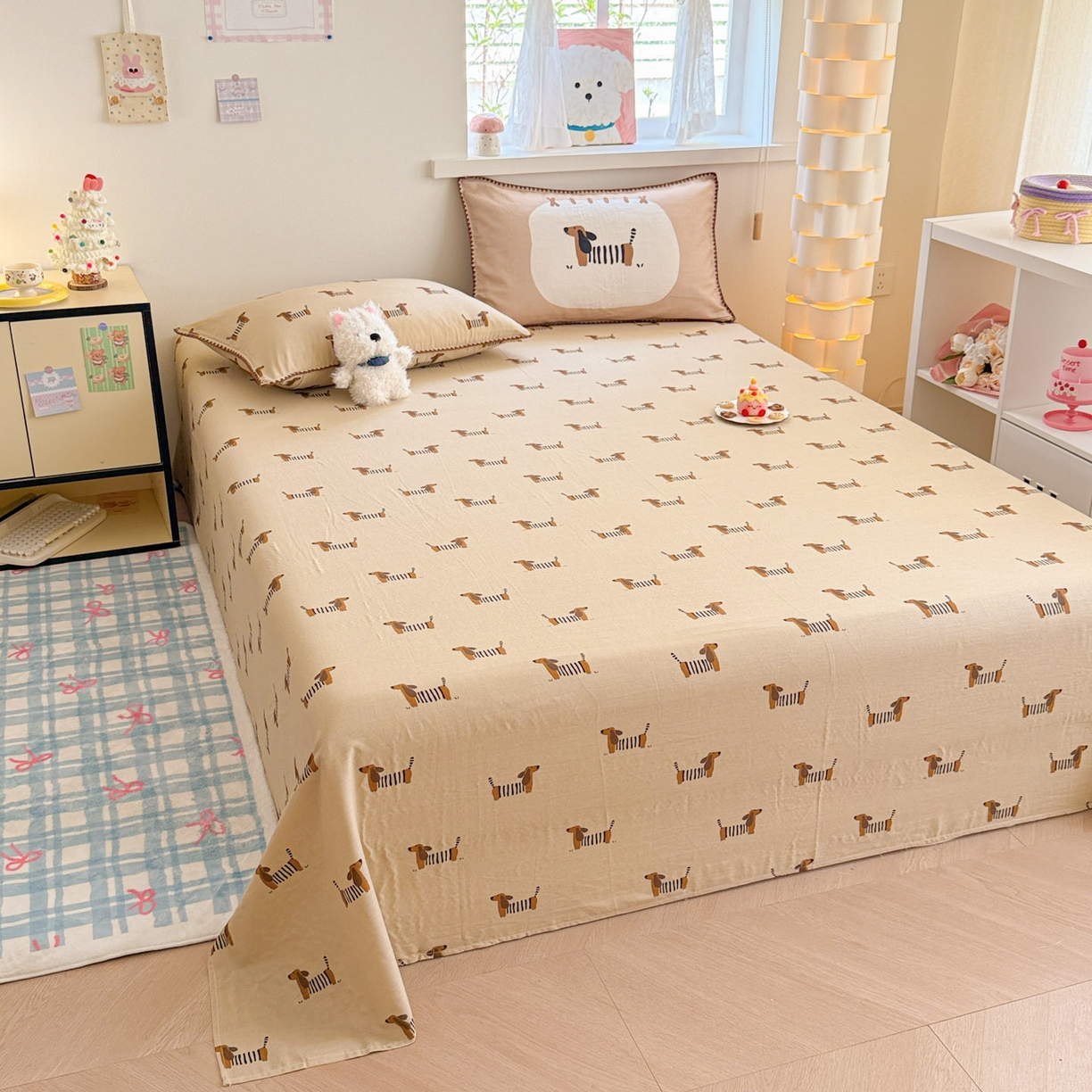 91家纺网 家纺一手货源 找家纺 （总）沐辰 2025新款A类全棉纯棉双层纱单品床单床单单件单床单