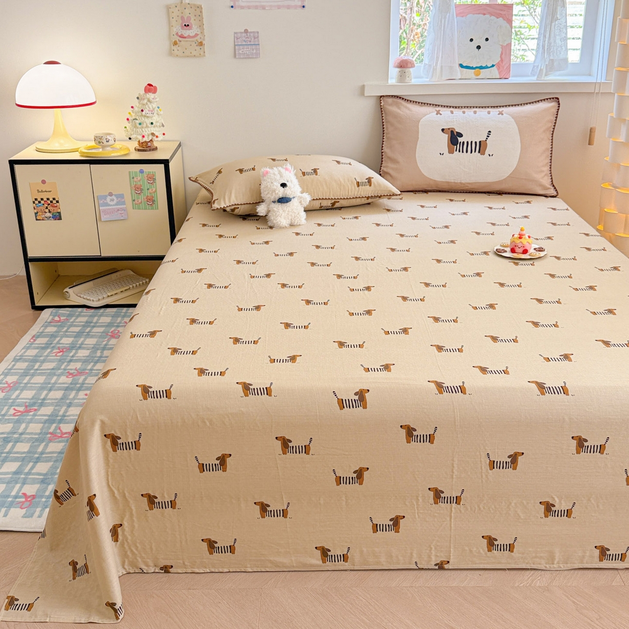 91家纺网 家纺一手货源 找家纺 （总）沐辰 2025新款A类全棉纯棉双层纱单品床单床单单件单床单