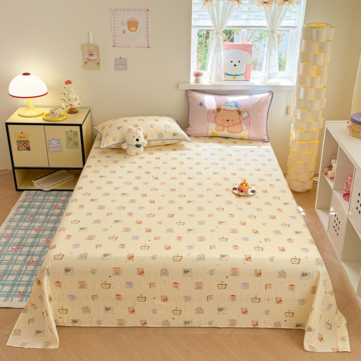 91家纺网 家纺一手货源 找家纺 （总）沐辰 2025新款A类全棉纯棉双层纱单品床单床单单件单床单