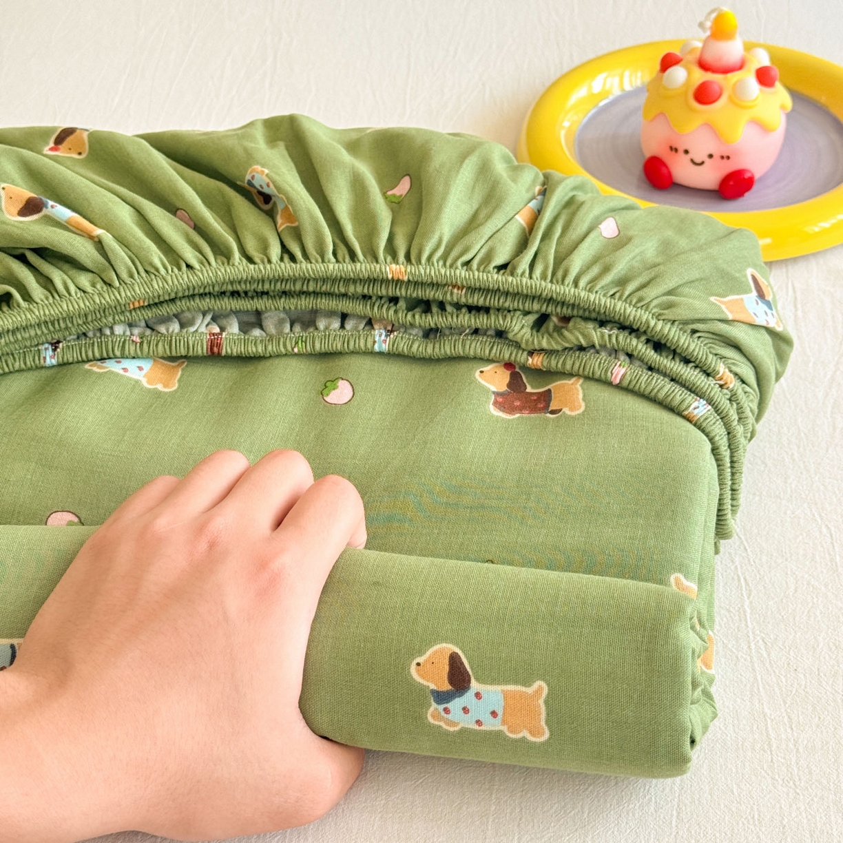 91家纺网 家纺一手货源 找家纺 沐辰 2025新款A类全棉纯棉双层纱单品床单床单单件单床单 衬衫狗狗