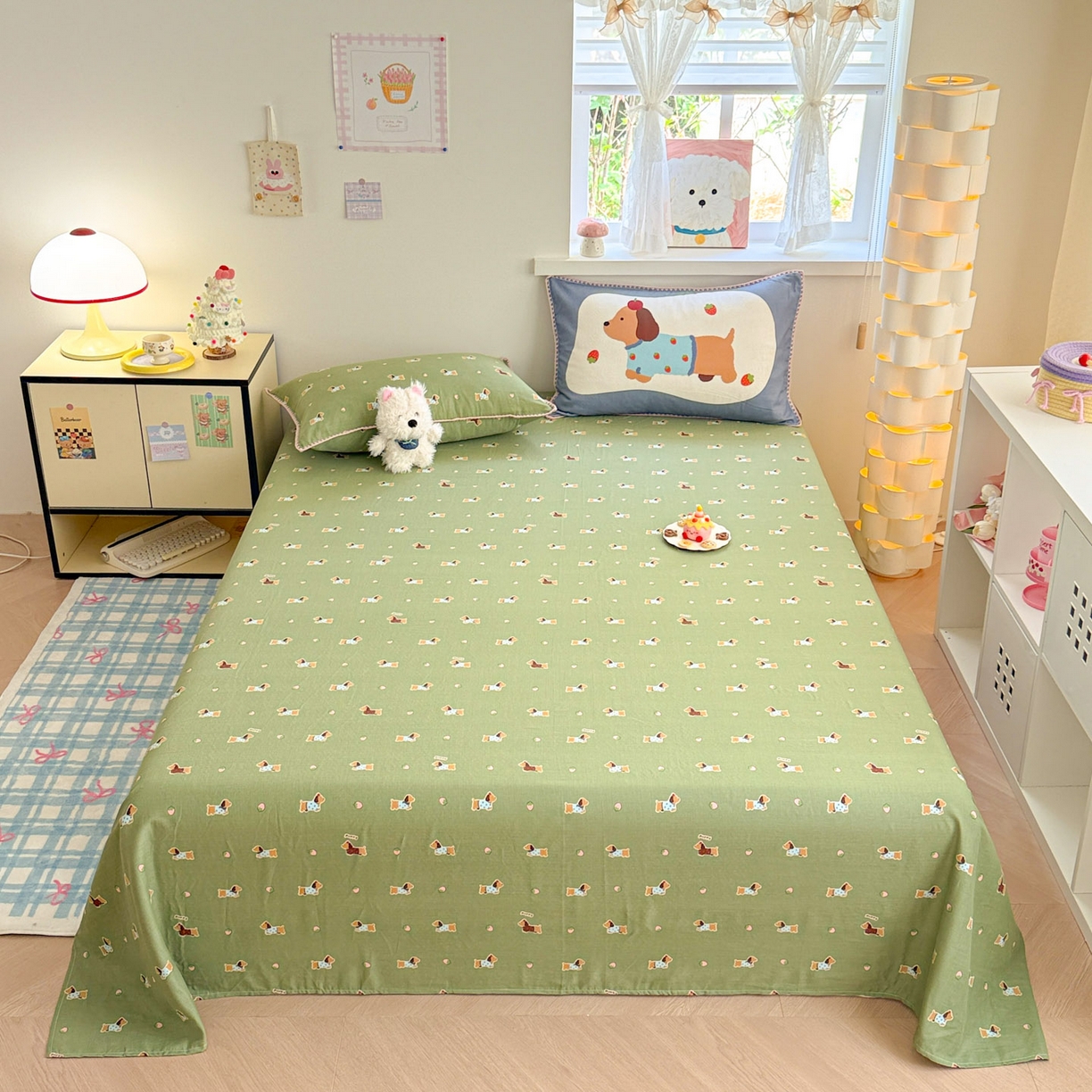 沐辰 2025新款A类全棉纯棉双层纱单品床单床单单件单床单 衬衫狗狗