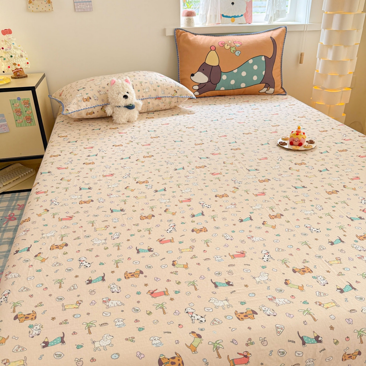 91家纺网 家纺一手货源 找家纺 沐辰 2025新款A类全棉纯棉双层纱单品床单床单单件单床单 夏日沙滩