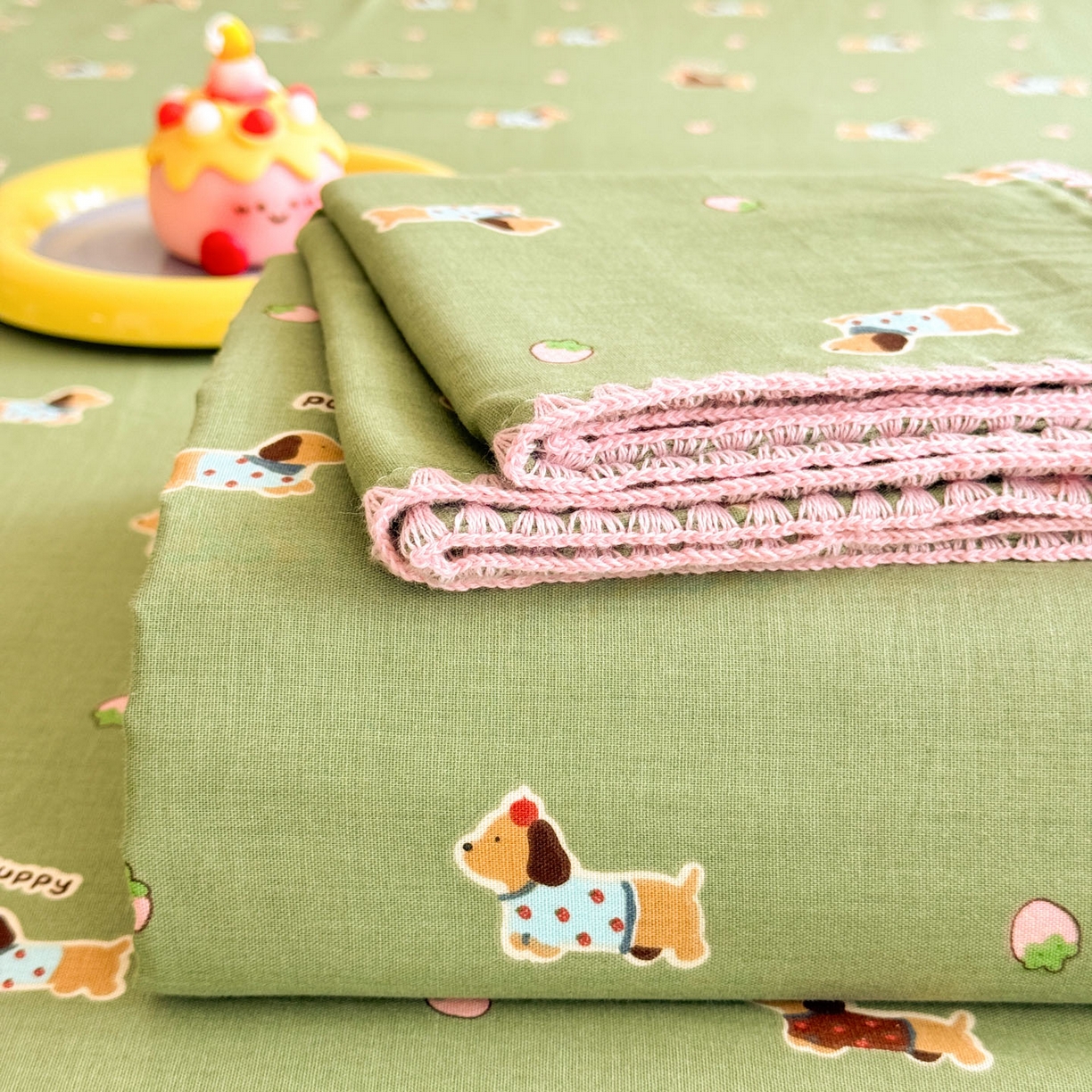 91家纺网 家纺一手货源 找家纺 沐辰 2025新款A类全棉纯棉双层纱单品床单床单单件单床单 衬衫狗狗