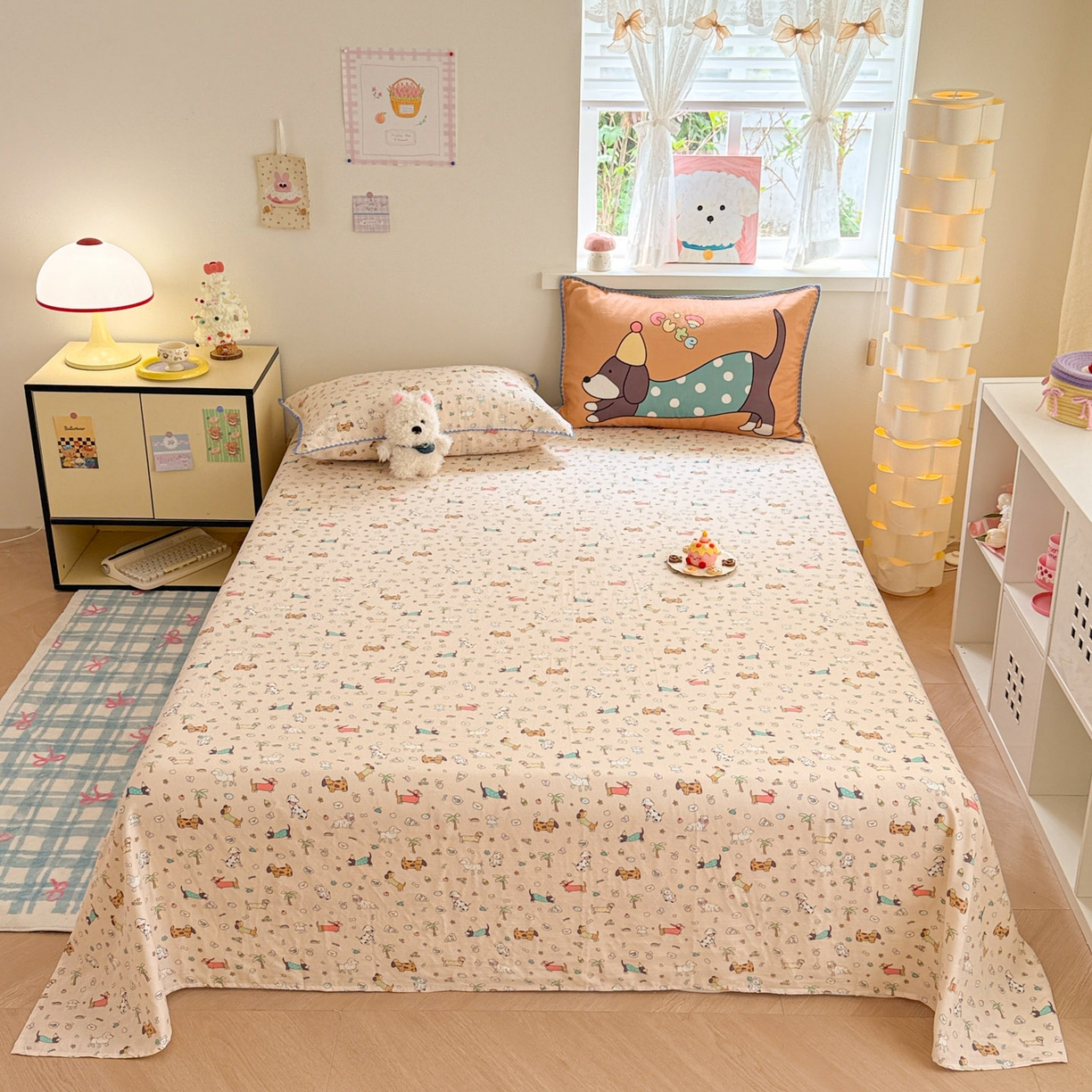 91家纺网 家纺一手货源 找家纺 （总）沐辰 2025新款A类全棉纯棉双层纱单品床单床单单件单床单