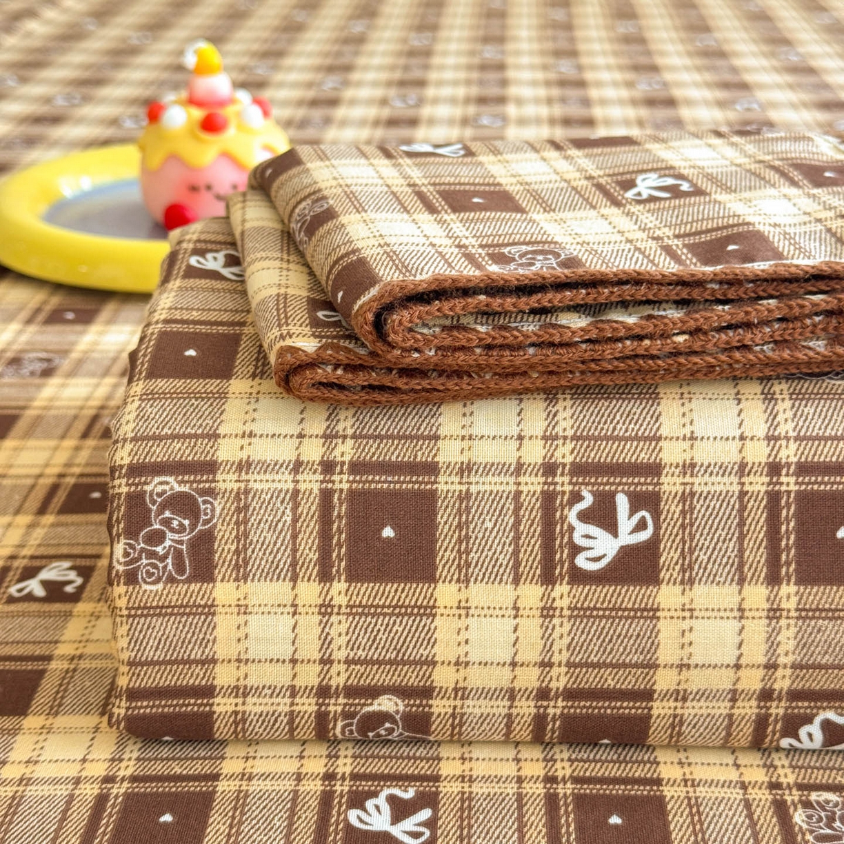 91家纺网 家纺一手货源 找家纺 沐辰 2025新款A类全棉纯棉双层纱单品床单床单单件单床单 好运蝴蝶结