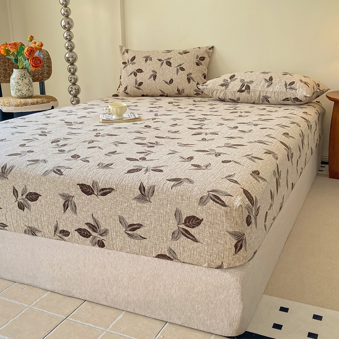 91家纺网 家纺一手货源 找家纺 康纳利 2025新款加厚亚麻皱皱纱床笠单床笠床笠单品 春晓