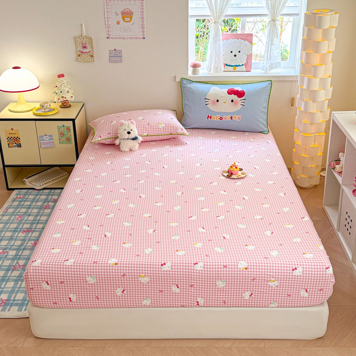 91家纺网 家纺一手货源 找家纺 （总）沐辰 2025新款A类全棉纯棉双层纱单品床笠床笠单件单床笠