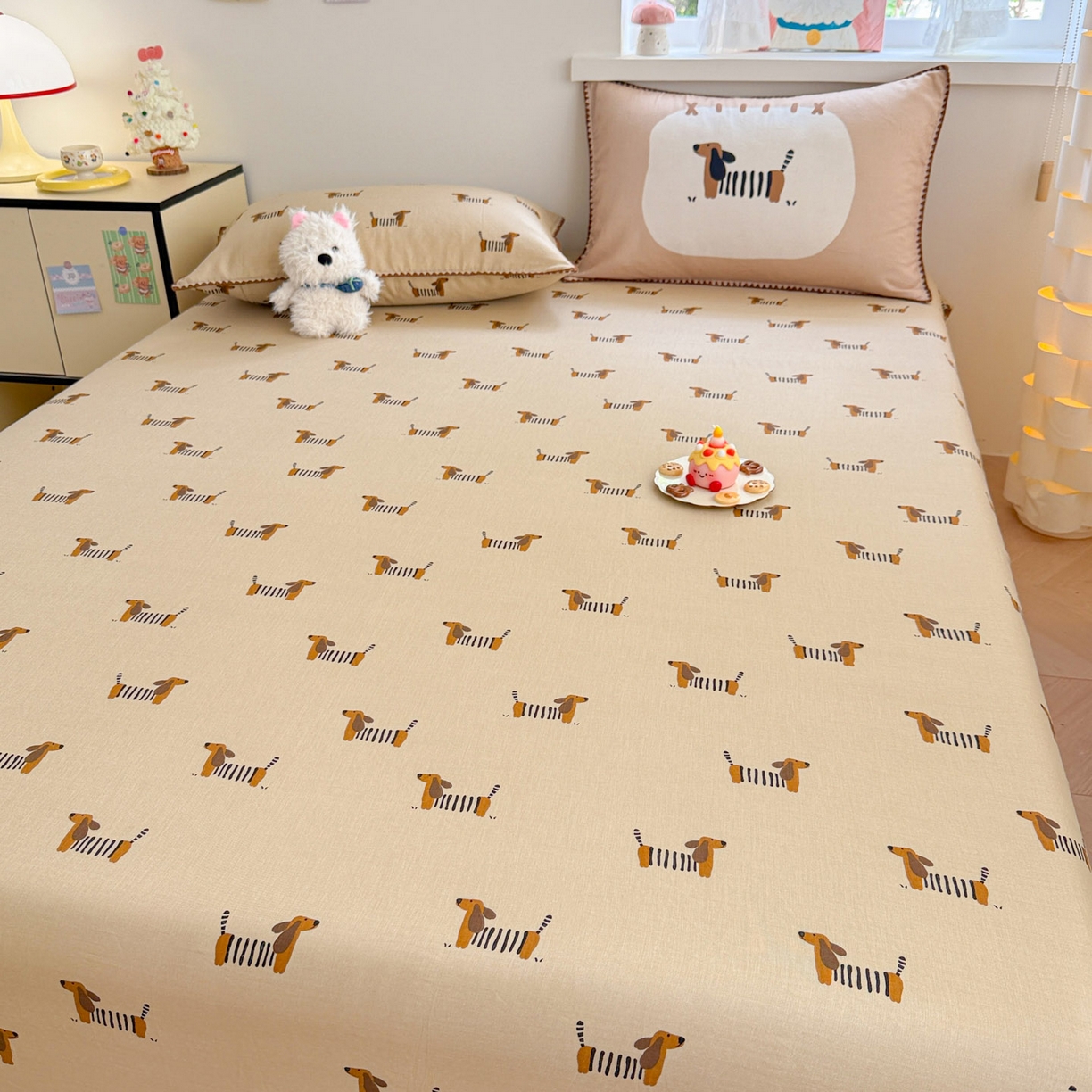 91家纺网 家纺一手货源 找家纺 （总）沐辰 2025新款A类全棉纯棉双层纱单品床笠床笠单件单床笠