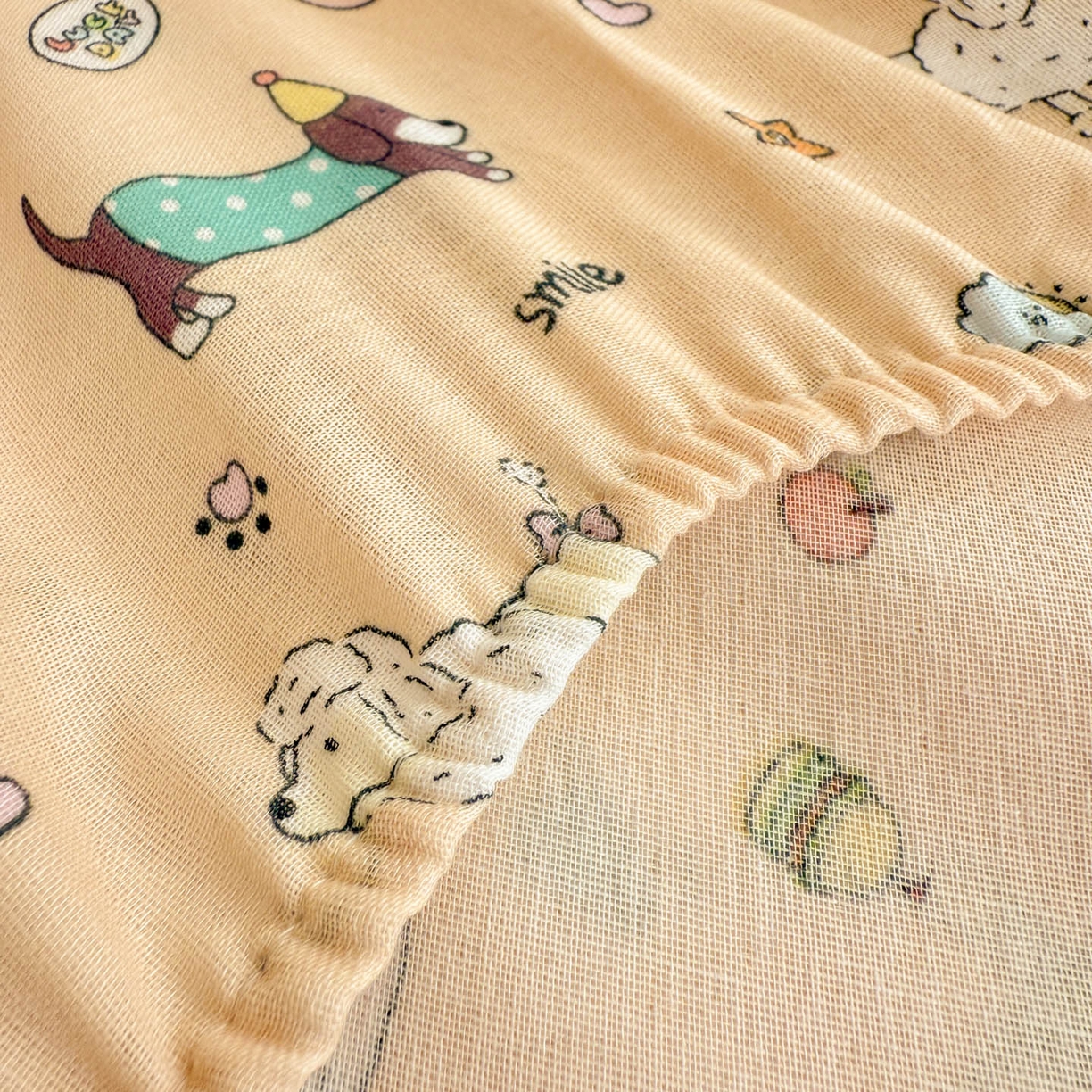 91家纺网 家纺一手货源 找家纺 沐辰 2025新款A类全棉纯棉双层纱单品床笠床笠单件单床笠 夏日沙滩