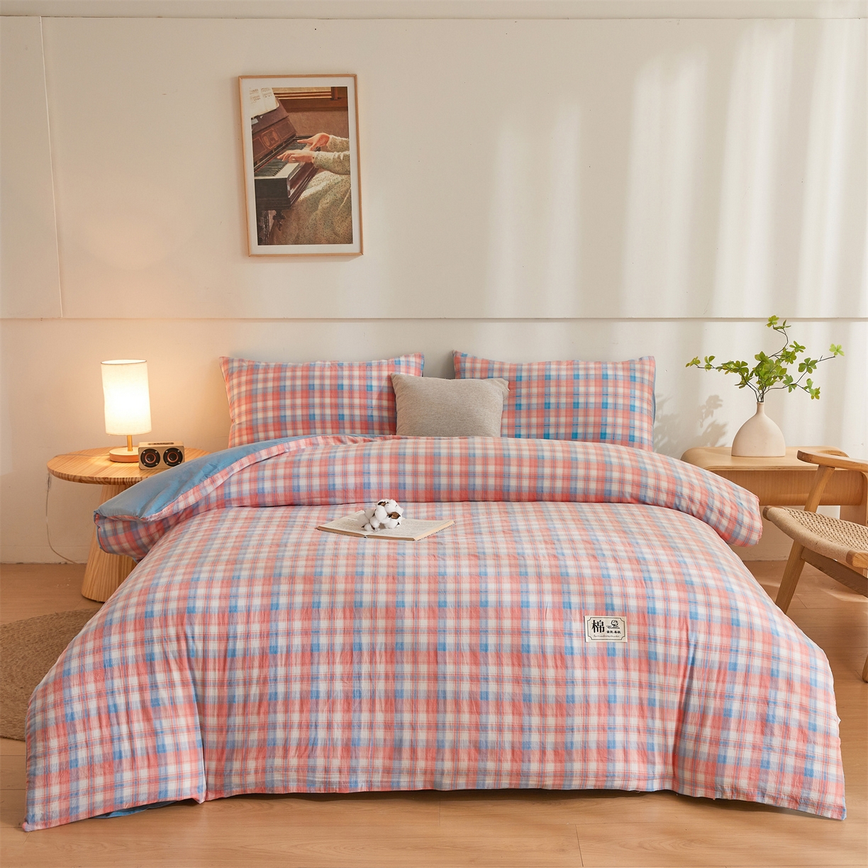 91家纺网 家纺一手货源 找家纺 晓时候 2025新款A类水洗棉可拆洗新疆棉花被冬被春秋被夏被四季被子被芯 云舒粉