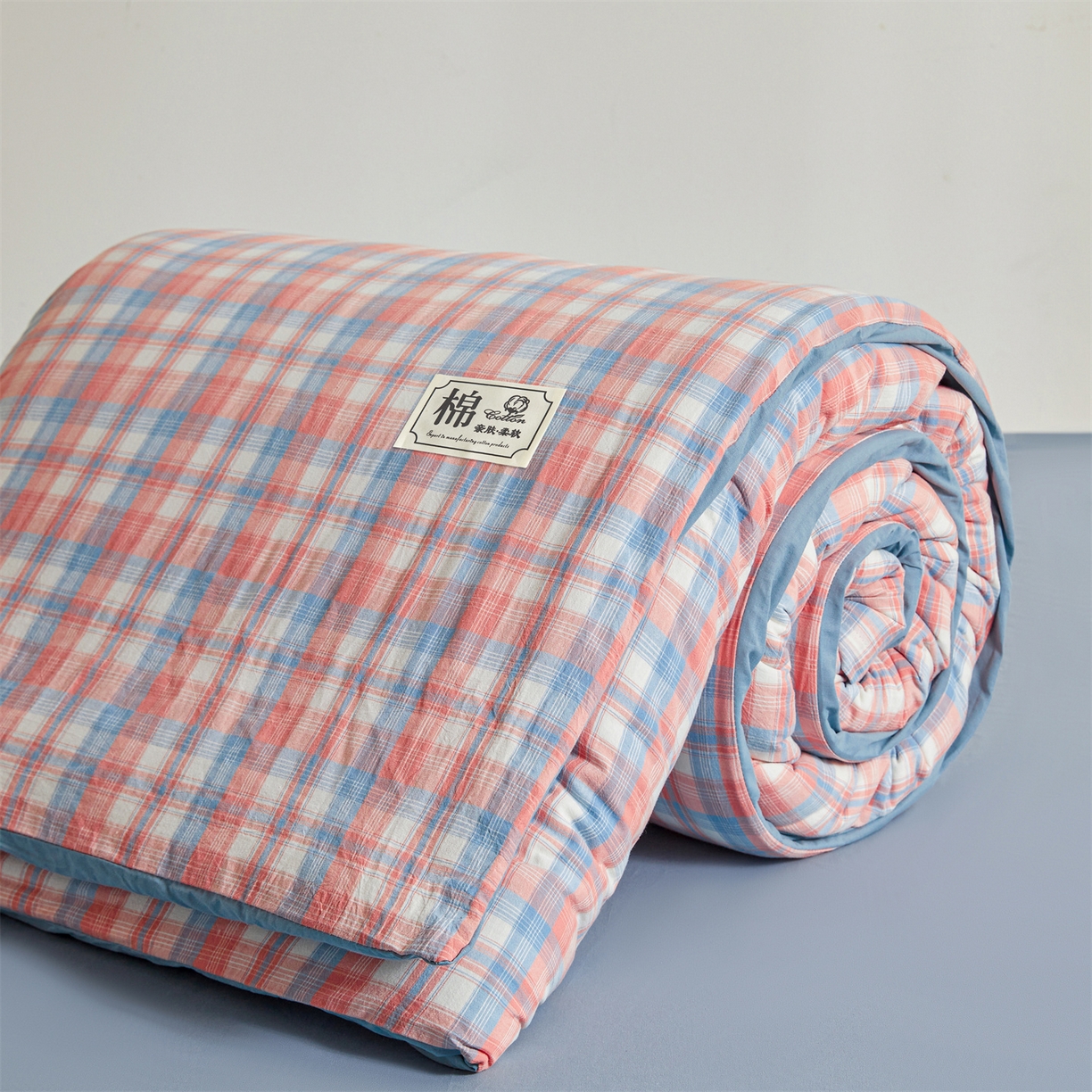 91家纺网 家纺一手货源 找家纺 晓时候 2025新款A类水洗棉可拆洗新疆棉花被冬被春秋被夏被四季被子被芯 云舒粉