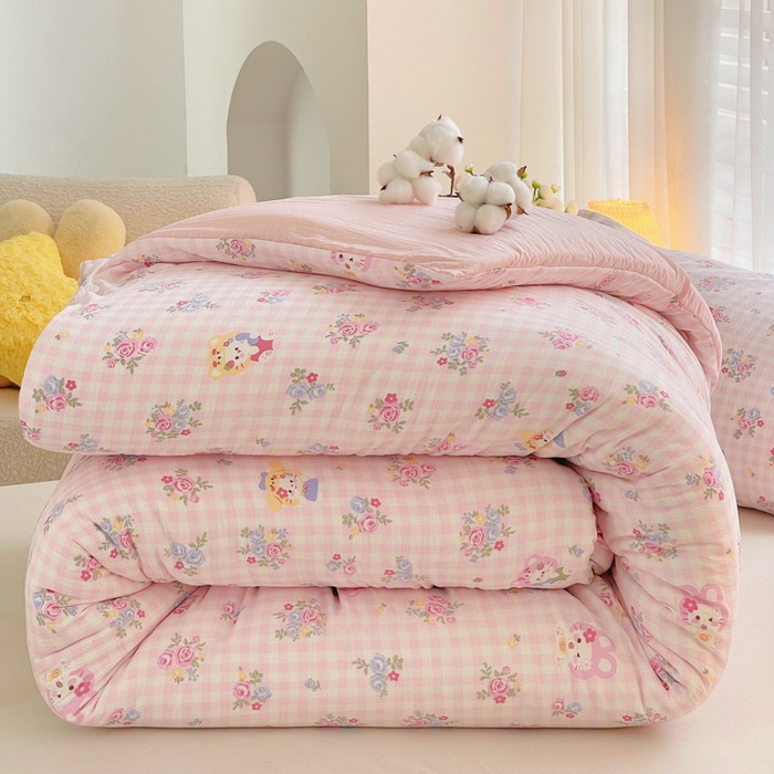 91家纺网 家纺一手货源 找家纺 （总）2025新款双层纱可拆洗棉花被