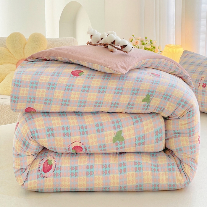 91家纺网 家纺一手货源 找家纺 （总）2025新款双层纱可拆洗棉花被