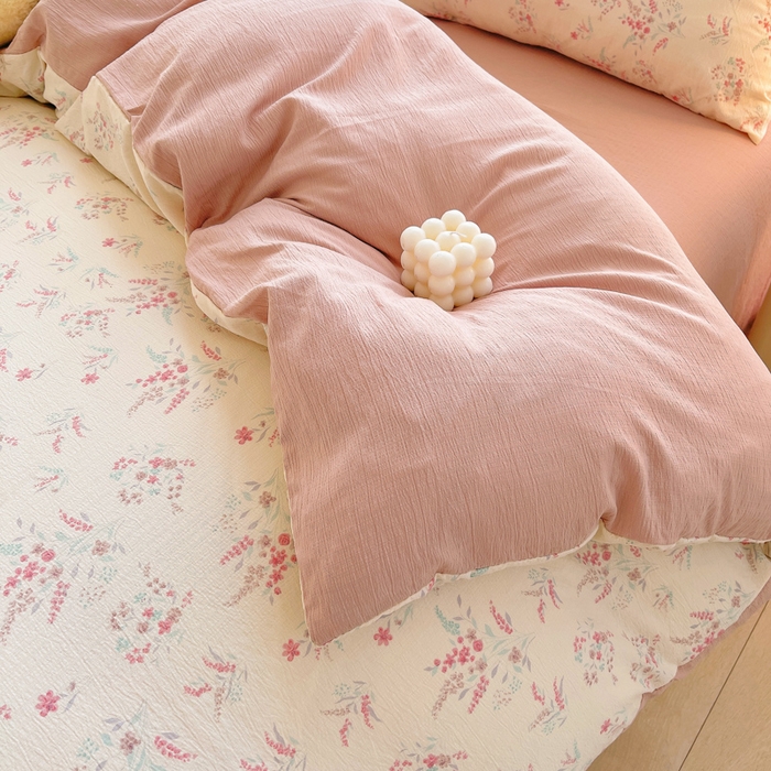 91家纺网 家纺一手货源 找家纺 2025新款双层纱可拆洗棉花被 春风十里