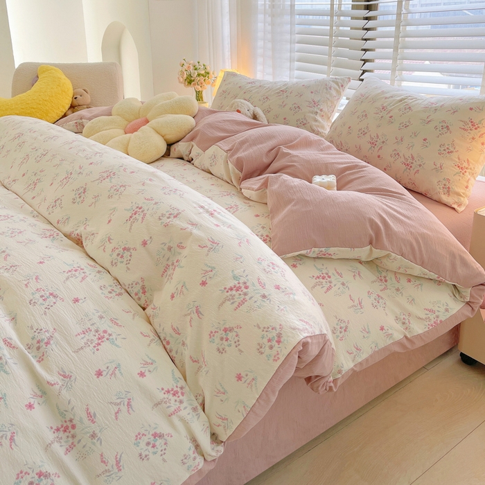 91家纺网 家纺一手货源 找家纺 2025新款双层纱可拆洗棉花被 春风十里