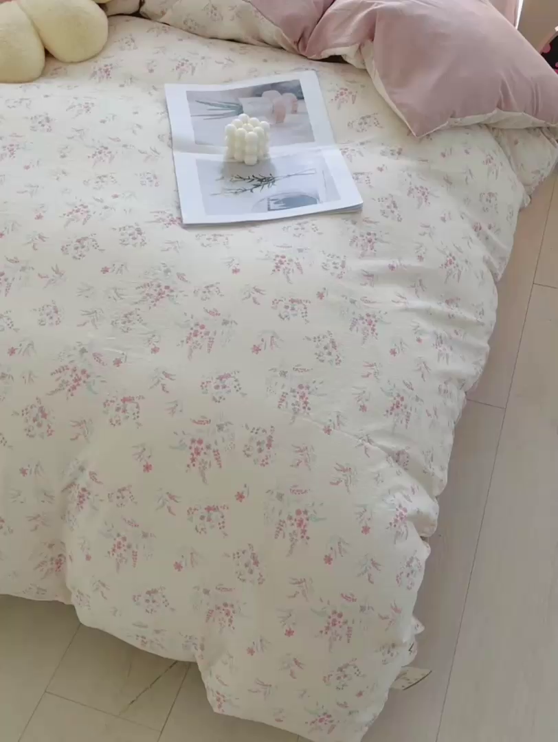 91家纺网 家纺一手货源 找家纺 2025新款双层纱可拆洗棉花被 春风十里